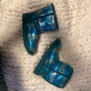 Kids Blue sparkly UGG boots